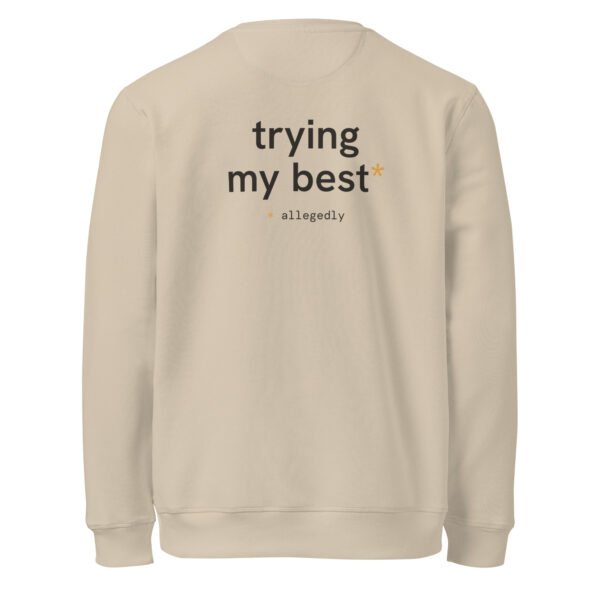 trying my best* | organic unisex sweatshirt | bearlee - Image 4