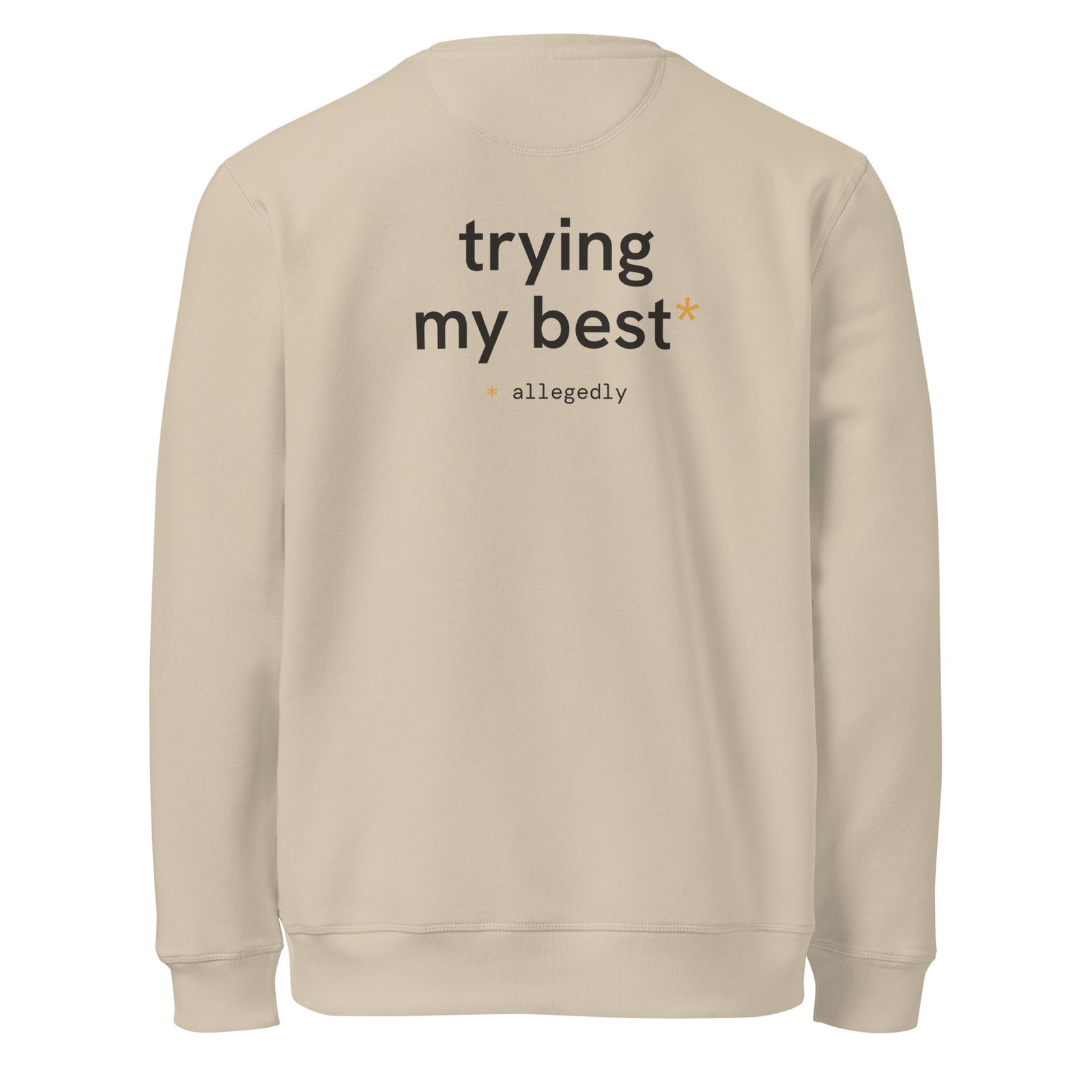 trying my best* | organic unisex sweatshirt | bearlee - Image 4