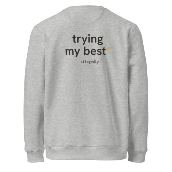 trying my best* | organic unisex sweatshirt | bearlee - Image 5