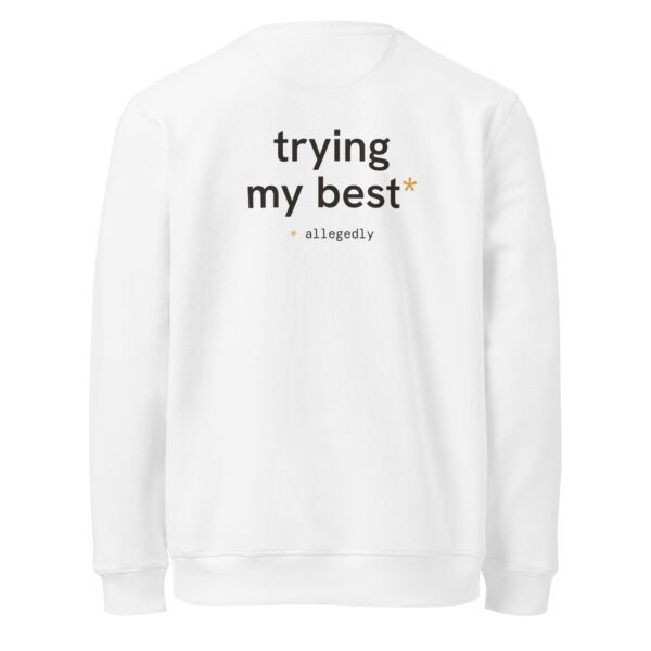 trying my best* | organic unisex sweatshirt | bearlee - Image 6